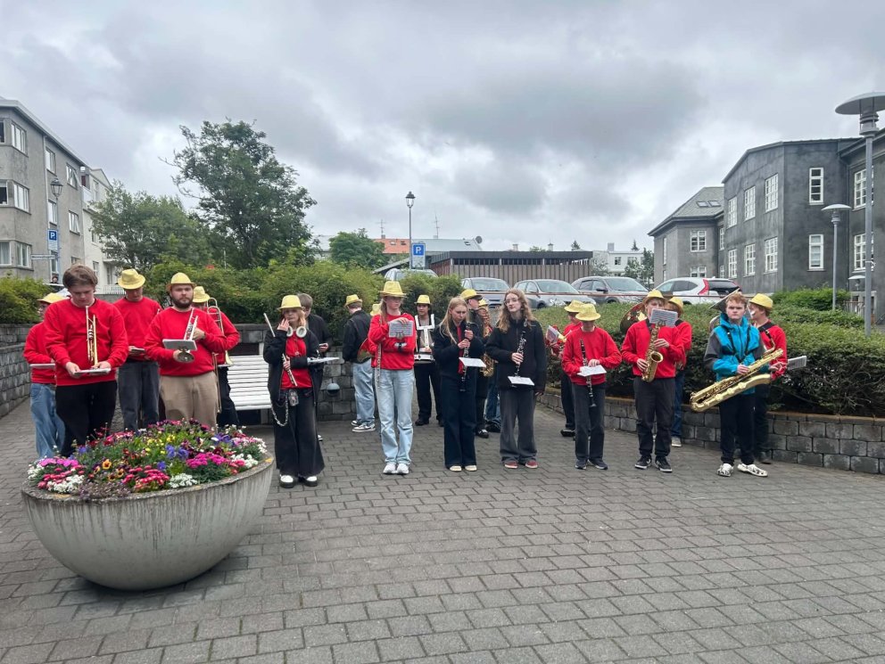 Lúðrasveit í heimsókn