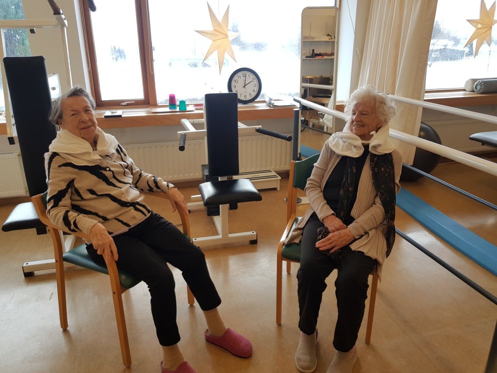 Líflegt í sjúkraþjálfuninni í Ási