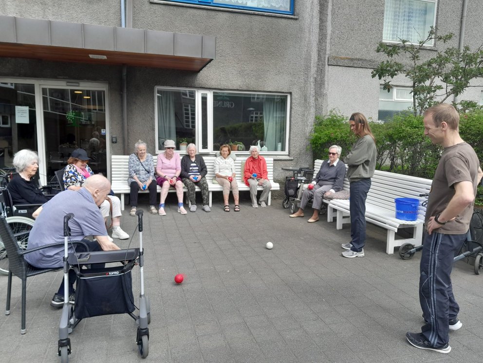 Boccia í góða veðrinu