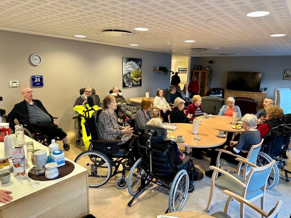 Gleðistund þegar Kristján kemur í heimsókn