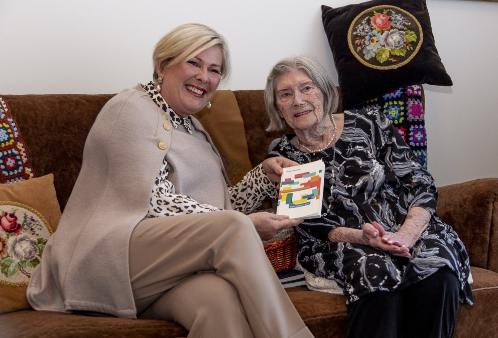 Hólmfríður og forseti Íslands, frú Halla Tómasdóttir, hittust i fyrsta sinn í dag