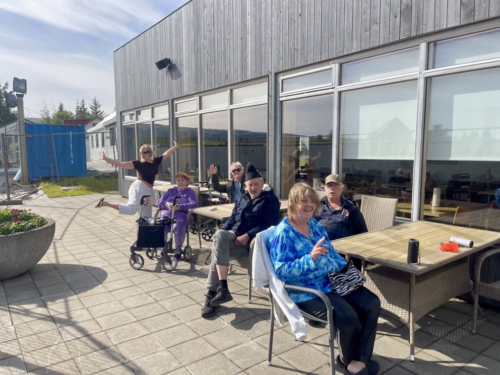 Sykurpúðasamlokur í sólinni