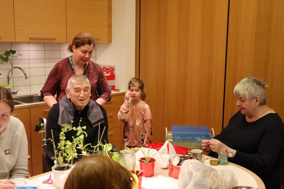 Notalegt í vinnustofu Markar