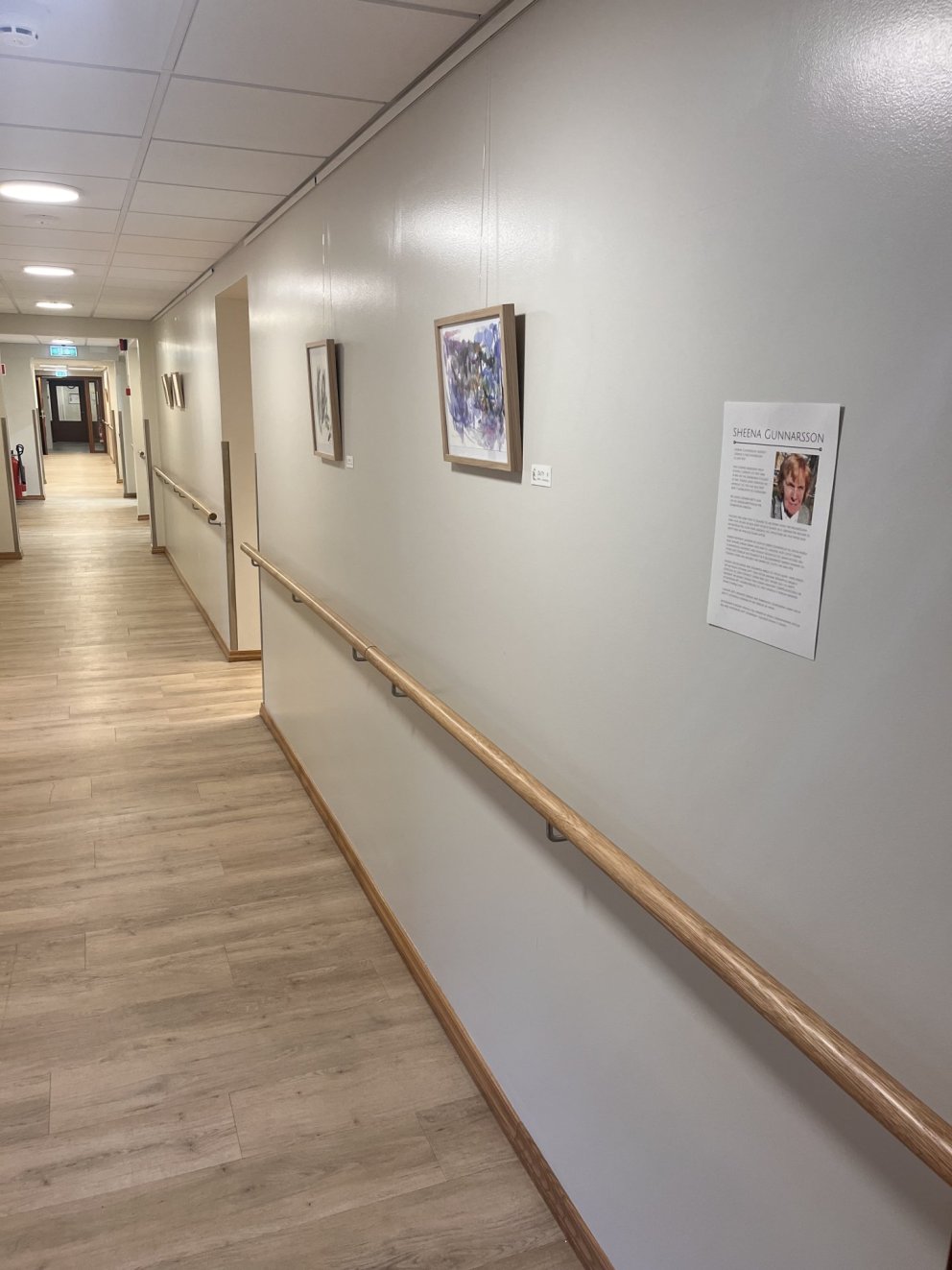 Myndlistarsýning heimiliskonu á Grund