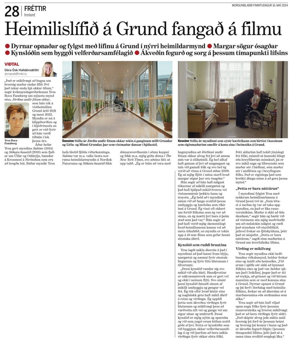 Heimildarmynd eftir starfsmann Grundar