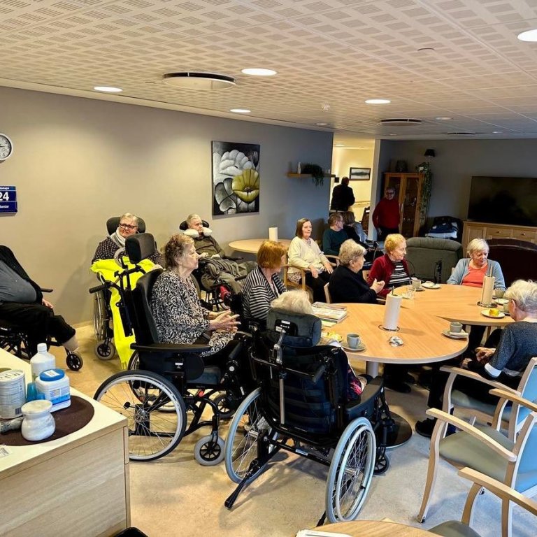 Gleðistund þegar Kristján kemur í heimsókn