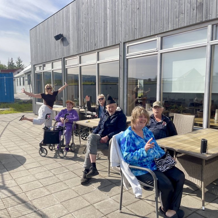 Sykurpúðasamlokur í sólinni