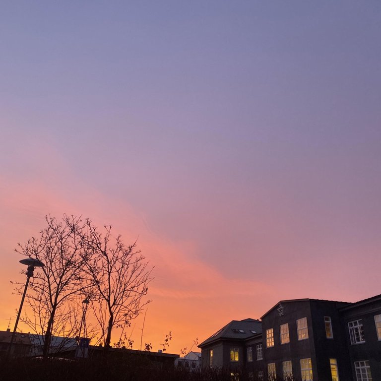 Fallegur morgun á Grund