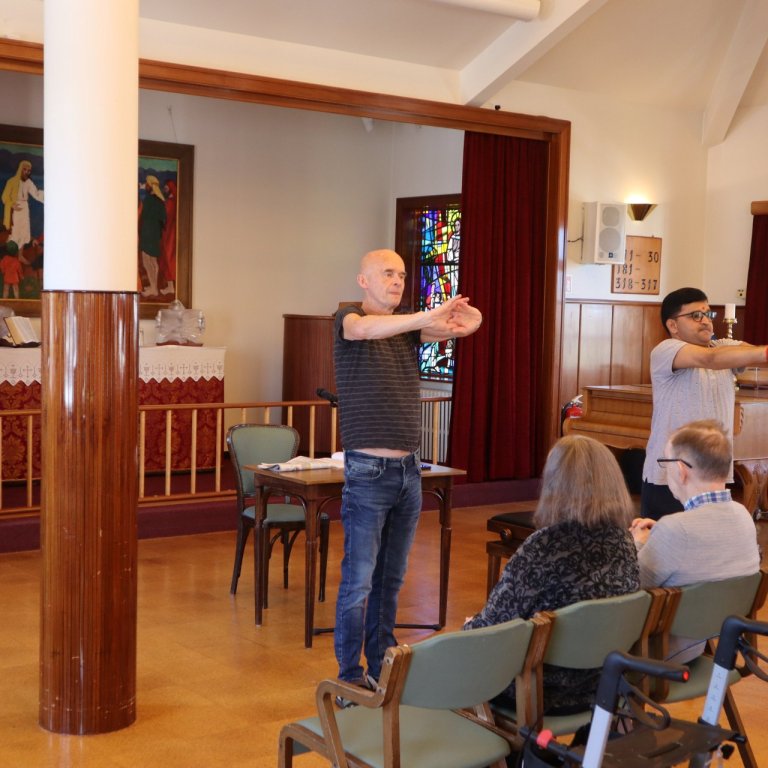 Gestir í morgunstund Grundar