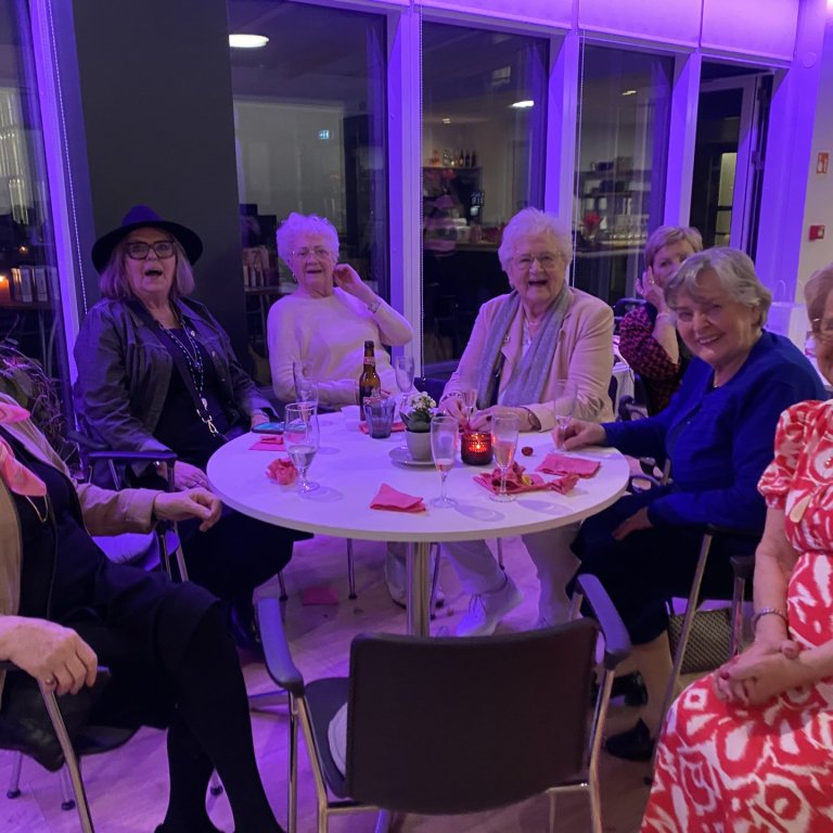 Bleikir tónar á konukvöldi