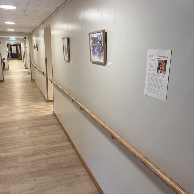 Myndlistarsýning heimiliskonu á Grund