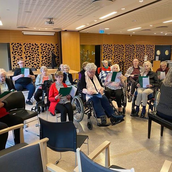 Vel mætt á æfingar Markarkórsins