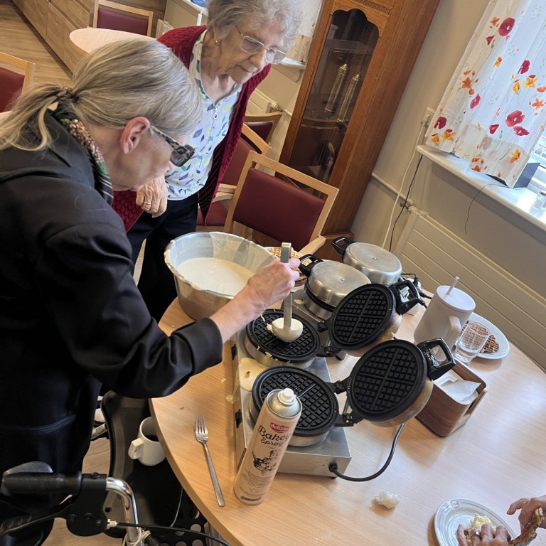 Vöffluilmurinn dásamlegur